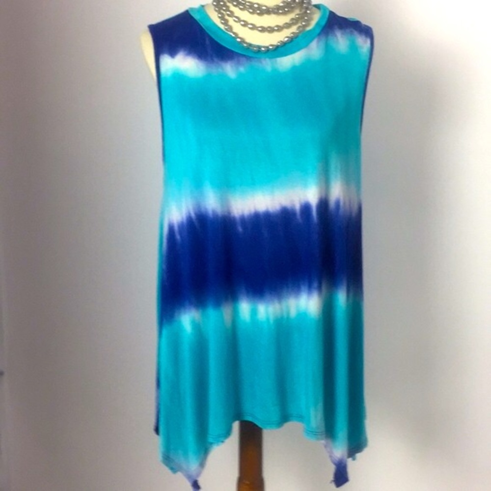 NWT TIE DYE SLEEVELESS TOP SZ XL